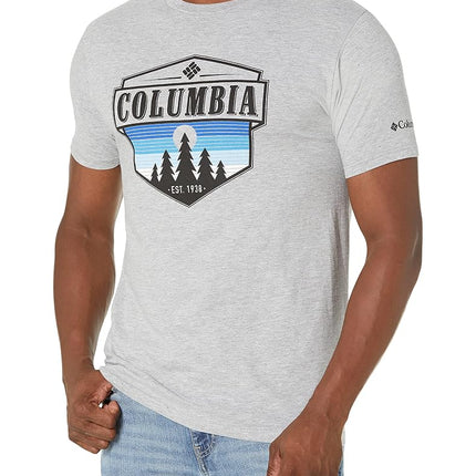 Columbia Men's Graphic T-Shirt, Grey Heather/Switc