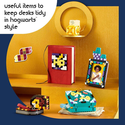 LEGO DOTS Hogwarts Desktop Kit 41811, DIY Harry Potter Back to School Accessories and Supplies, Desk Decor Items and Patch Sticker, Crafts Toys, Great Easter Gift for Kids