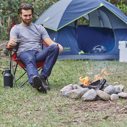 Tienda de campaña Coleman Sundome con avance, para 2/3/4/6 personas, se monta en 10 minutos, refugio resistente a la intemperie para acampar, festivales, el jardín, pijamadas y más