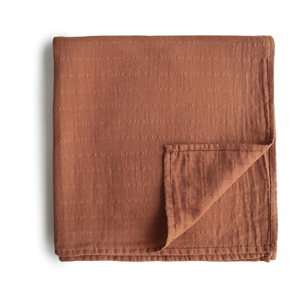 mushie Muslin Baby Swaddle Blanket | Newborn 0-3 M