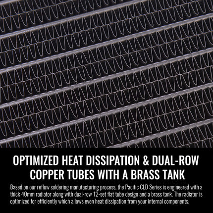 Thermaltake Pacific DIY CLD240 40mm Thick High-Density Double Micro Fins Copper Radiator CL-W281-CU00BL-A