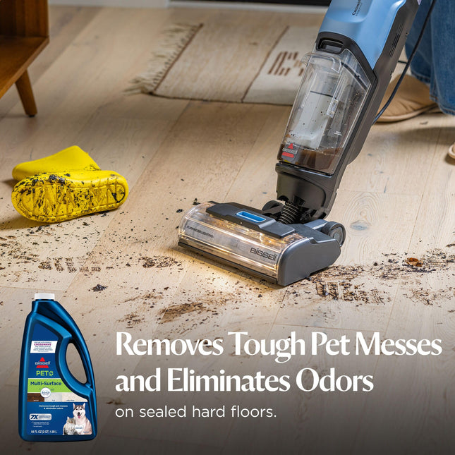 Formule multi-surface BISSELL pour animaux de compagnie avec Febreze Fraîcheur, 22951, 1,89 L, à utiliser sur les sols durs scellés et les tapis, élimine les saletés tenaces, fraîcheur Febreze