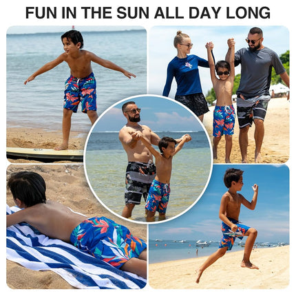 Kanu Surf Boys' Yolo Quick Dry UPF 50+ Beach Swim Trunk, Seaweeds Royal, 8