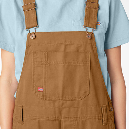 Dickies Peto Vaquero para Mujer, Rinsed Brown Duck, Mediano