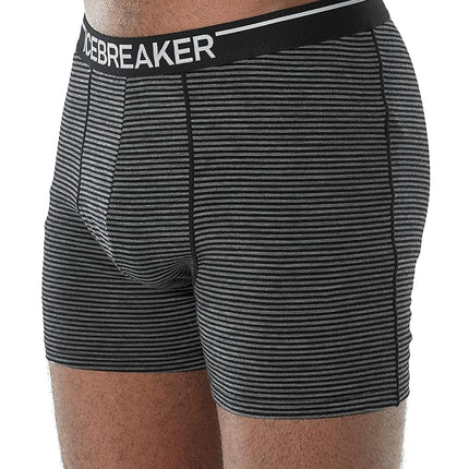 Icebreaker Men's Anatomica Boxers - Boxer Shorts - Merino Wool Underwear - Gritstone Heather, L