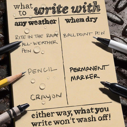 Rite in the Rain Weatherproof 3" x 5" Top Spiral Notebook Kit: MultiCam CORDURA Fabric Cover, 3" x 5" Tan Notebook, and Weatherproof Pen (No. 935M-KIT)