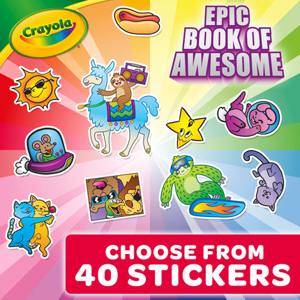 CRAYOLA Epic Book of Awesome, All-in-One Coloring Book Set, 288 Animal Coloring Pages, Gift for Kids, Age 3, 4, 5, 6 [Jun 21, 2025] 1