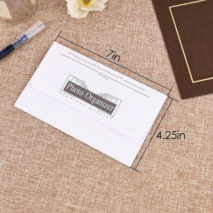 Lineco, Photo File Envelopes 4X6 Inch, Acid-Free, (25/Pack, 4 Packs)