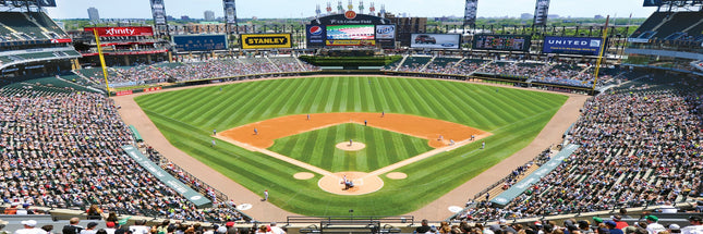 Masterpieces 1000 Piece Sports Jigsaw Puzzle - MLB Chicago White Sox Center View Panoramic - 13"x39"