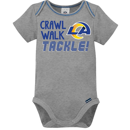 NFL Los Angeles Rams 3 Pack Short Sleeve Bodysuit, blue/grey/white Los Angeles Rams New, 6-12 Months