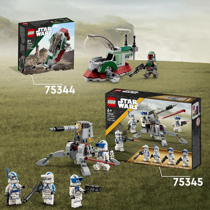 LEGO Star Wars 75345 501st Clone Troopers Battle Pack Set - Collectible Building Toy with an AV-7 Cannon & 4 Minifigures - Gift for 6+ Year Old Boys & The Clone Wars Fans