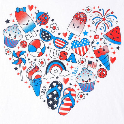 The Children's Place Girls' Holidays Short Sleeve Graphic T-Shirts,multipacks, American Girl 3-Pack, Small