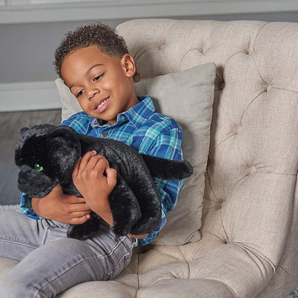 Wild Republic Jaguar Black, Cuddlekins, Stuffed Animal, 12 Inches, Kids, Plush Toy, Fill is Spun Recycled Water Bottles