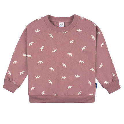 Gerber Baby Girls' Toddler 2-piece Fleece Sweatshirt and Jogger Set, Birds, 12 Months