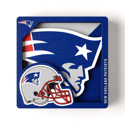YouTheFan NFL New England Patriots 3D Logo Series Magnets
