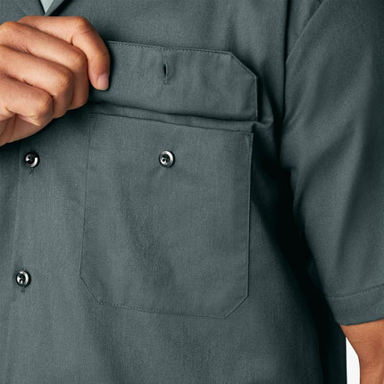 Dickies Men's Short Sleeve Work Shirt, Lincoln Green, S