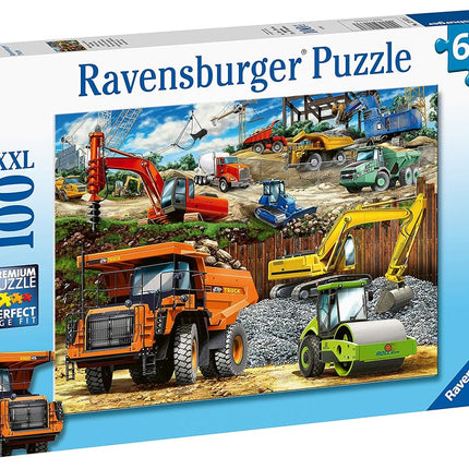 Ravensburger Construction Vehicles 100 piece Jigsaw Puzzle for Kids Age 6 Years and Up - Extra Large Pieces