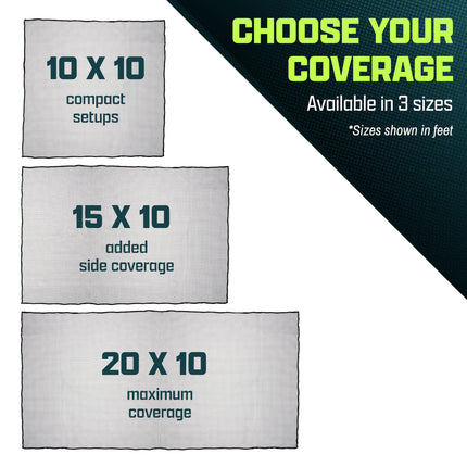 GoSports 20 ft x 10 ft Sports Netting - Hitting Net for Golf, Baseball, Hockey, Soccer, LAX and More