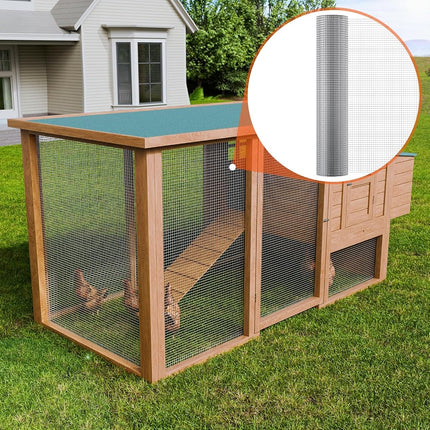VEVOR Hardware Cloth, 6.35mm 915mm×15.24mm 23 Gauge, Hot Dipped Galvanized Wire Mesh Roll, Chicken Wire Fencing, Wire Mesh for Rabbit Cages, Garden, Small Rodents