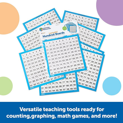 Learning Resources Wipe Clean Hundred Boards (Set of 10)