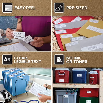 DYMO Original LabelWriter Durable Labels | 25mm x 89mm | White Poly | 2 Rolls of 350 (700 Self-Adhesive Labels) | High-Performance | for LabelWriter Label Makers