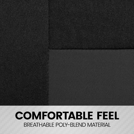 BDK PolyPro Car Seat Covers Front Set in Charcoal on Black – 2 Front Seat Covers for Cars, Easy to Install Car Seat Cover Set, Car Accessories for Auto Trucks Van SUV