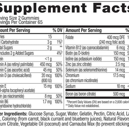 OLLY Women's Multivitamin Gummy, Vitamins A, D, C, E, Biotin, Folic Acid, Chewable Supplement, Berry Flavor, 65-Day Supply - 130 Count (Packaging May Vary)