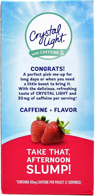 Crystal Light On The Go Wild Strawberry with Caffeine, 10 Packets (Pack of 4)