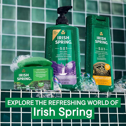Irish Spring Savon Pain Désodorisant Original, 104,9 g, Lot de 3 (Paquet de 8)