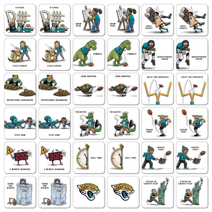 YouTheFan NFL Jacksonville Jaguars Licensed Memory Match Game, Medium