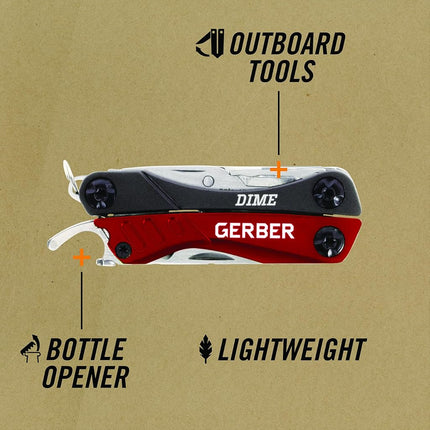 Gerber Dime Multi-Tool, Red [30-000417]