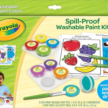Crayola Spill Proof Paint Set, 8 Count Washable Paint for Kids, Ages 3, 4, 5