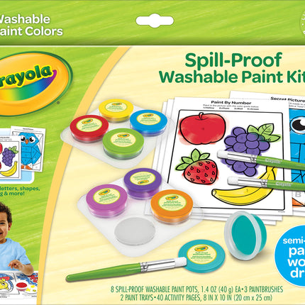 Crayola Spill Proof Paint Set, 8 Count Washable Pa
