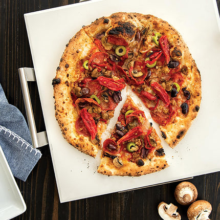Piedra para pizza cuadrada de lujo Nordic Ware con rejilla