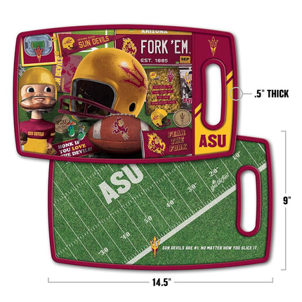 YouTheFan NCAA Iowa State Cyclones Tabla de cortar de la serie retro