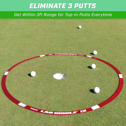 GoSports LAG CIRCLE Putting and Chipping Training Tool - Includes 6 ft and 3 ft Circles