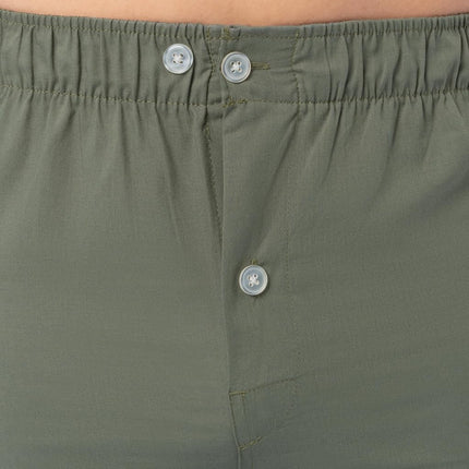 Fruit of the Loom Mens Long Sleeve Broadcloth Pajama Set, Green, Large