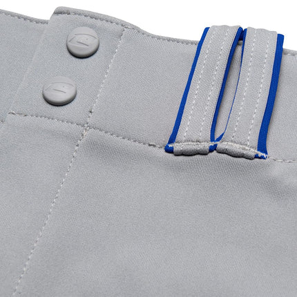 CHAMPRO Youth Triple Crown Baseball Pant, Grey/Royal, X-Large