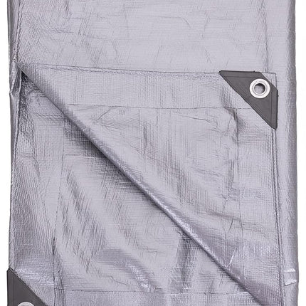 KOTAP Heavy-Duty Protection/Coverage Tarp, 10-mil, Silver, 10 ft. X 20 ft., TRS-1020, Multiple