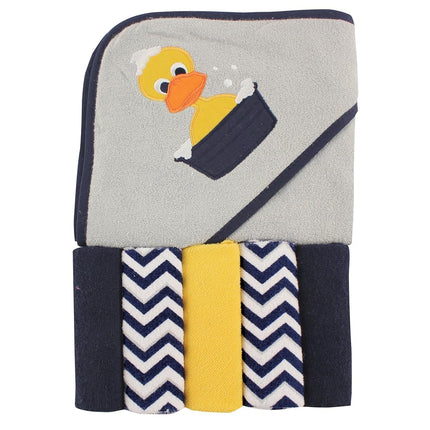 Luvable Friends Unisex Baby Hooded Towel with Five