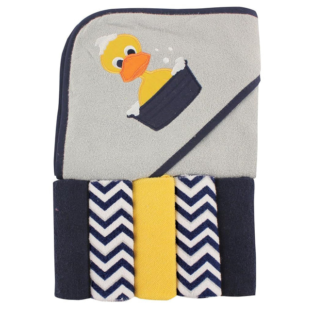 Luvable Friends Unisex Baby Hooded Towel with Five