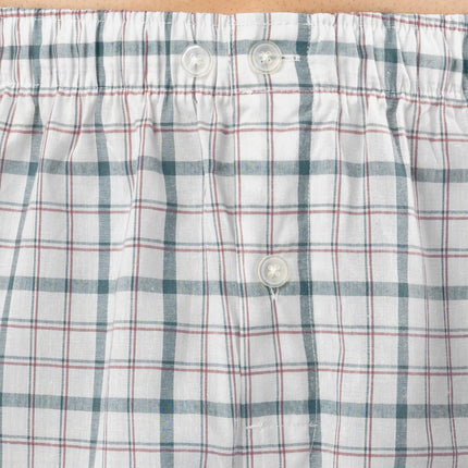 Conjunto de pijama de manga corta de popelín para hombre Fruit of the Loom, a cuadros naturales/verdes, 5X