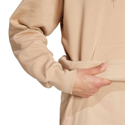 adidas Men's Essentials Feelcozy Fleece Hoodie, Warm Sandstone/Black, S Tall