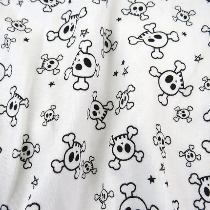 HonestBaby Baby Organic Cotton Changing Pad Covers (Set of Two) Winter Accessory, Tossed Skulls/Black, One Size