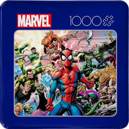 Buffalo Games - Marvel - Spider-Man Sinister War - 1000 Piece Jigsaw Puzzle for Adults - Collectible Tin Case - Finished Size is 26.6 x 19