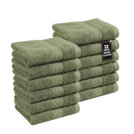 LANE LINEN Soft Washcloths 100% Cotton 12 Pack Sof