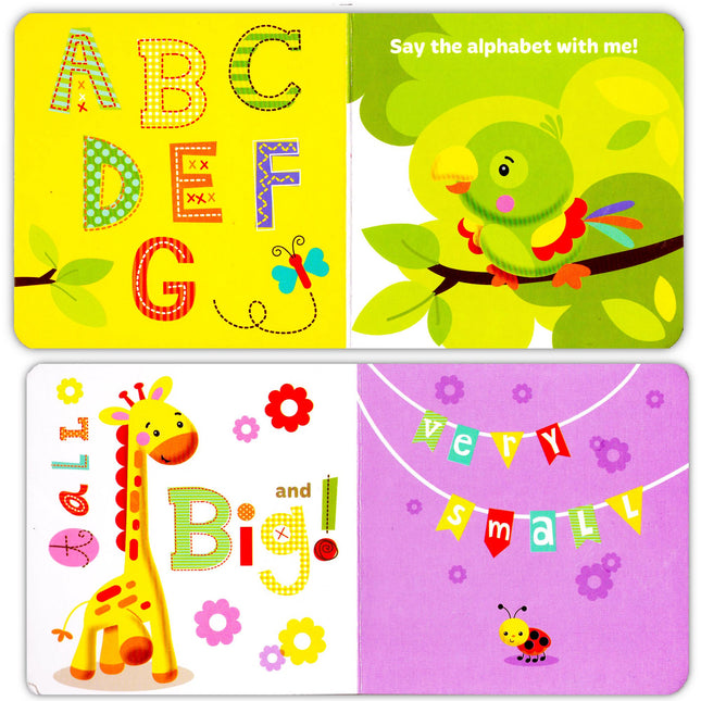 Fisher-Price « Mon premier coffret de 4 livres cartonnés pour bébé et tout-petit (livre de l'alphabet, livre des couleurs, livre des chiffres, livre des contraires) »