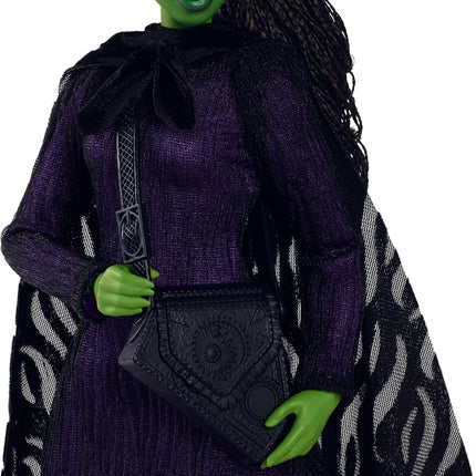 Mattel Universal Wicked Deluxe Elphaba Fashion Doll and Accessories, Movie Inspired Look with Braided Hair and Portability