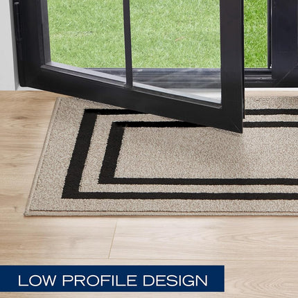 Nautica - Juego de 2 alfombras corredoras | Alfombras corredoras para pasillos y entradas | Alfombra antideslizante para entrada y cocina | Alfombras lavables a máquina | 26" x 45" y 26" x 60" | Doble borde Natural Twist