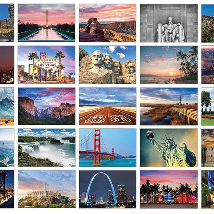 Better Office Products 50 Pack Travel Postcards, F